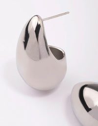 Stainless Steel Large Teardrop Earrings - link has visual effect only