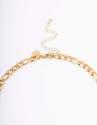 Waterproof Gold Plated Stainless Steel Chunky Figaro Necklace - link has visual effect only