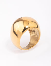 Waterproof Gold Plated Stainless Steel Large Bubble Ring - link has visual effect only