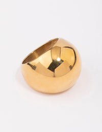 Waterproof Gold Plated Stainless Steel Large Bubble Ring - link has visual effect only