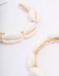 Natural Shell Large Hoop Earrings - link has visual effect only