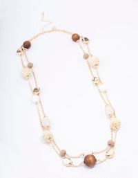 Gold Straw & Beaded Jewellery Set - link has visual effect only