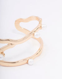 Gold Organic Pearl Wrist Cuff - link has visual effect only