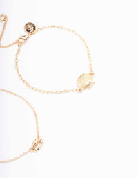 Gold Turtle Anklet & Bracelet 3-Pack - link has visual effect only