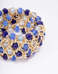 Gold Pave Multi-Stone Statement Bangle - link has visual effect only