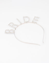 Rhodium Diamante Bride Headband - link has visual effect only