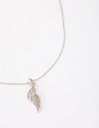 Silver Diamante Angel Wing Necklace - link has visual effect only