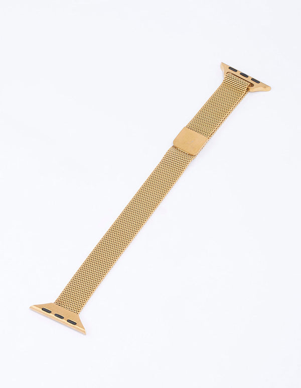 Gold Thin Mesh Watch Band 42/44/45mm