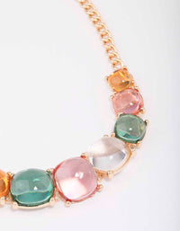 Gold Transparent Graduating Stone Necklace - link has visual effect only