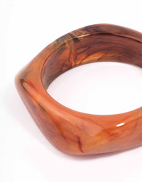 Brown Tortoiseshell Organic Textured Bangle - link has visual effect only