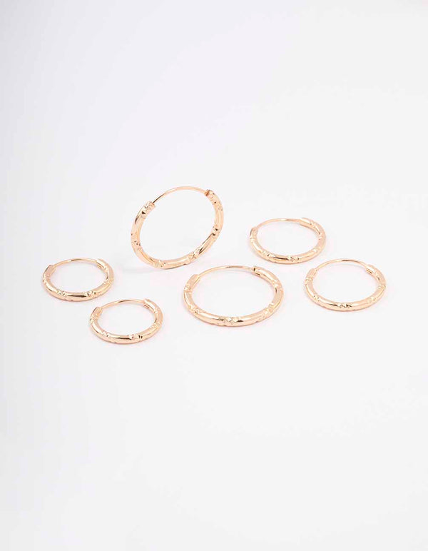 Thin bamboo deals hoop earrings