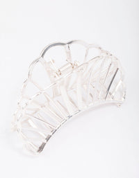 Silver Shell Cut-Out Hair Claw Clip - link has visual effect only