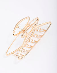 Gold Open Oval Hair Claw Clip - link has visual effect only