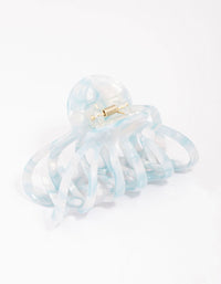 Aqua Marble Wide Hair Claw Clip - link has visual effect only