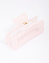 Pastel Pink Rectangular Hair Claw Clip - link has visual effect only