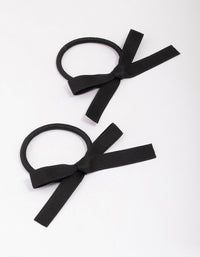 Black Mini Bow Hair Tie Pack - link has visual effect only