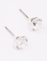 Silver Crystal Stud Earrings 7mm - link has visual effect only