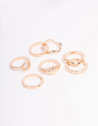 Gold Molten Organic Ball Ring 7-Pack - link has visual effect only