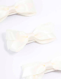 White Mini Hair Bows 5-Pack - link has visual effect only