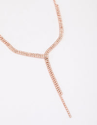 Rose Gold Dainty Ribbon Necklace - link has visual effect only