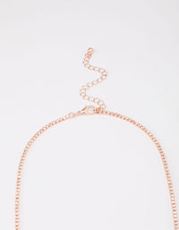 Rose Gold Dainty Ribbon Necklace - link has visual effect only