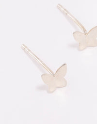 Sterling Silver Solid Butterfly Stud Earrings - link has visual effect only