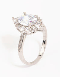 Silver Shining Star Cubic Zirconia Ring - link has visual effect only