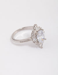 Silver Shining Star Cubic Zirconia Ring - link has visual effect only