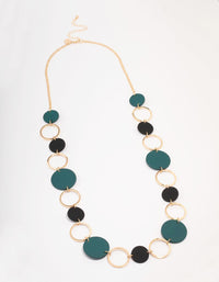 Gold Matte Cut Out Disc Necklace - link has visual effect only