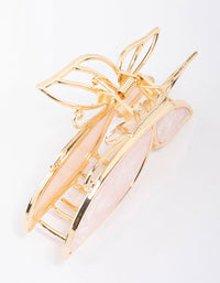 Gold Butterfly Acrylic Hair Claw Clip - link has visual effect only