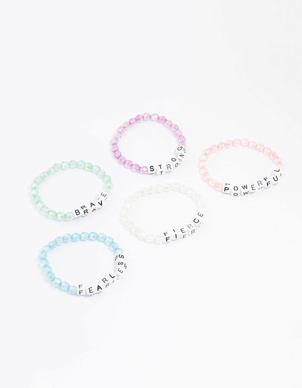 Rainbow Affirmation Bracelets 5-Pack