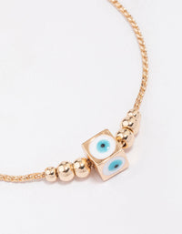 Gold Evil Eye Charm Bracelet - link has visual effect only