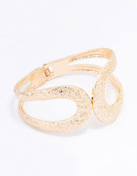 Gold Hammered Hinge  Bangle - link has visual effect only