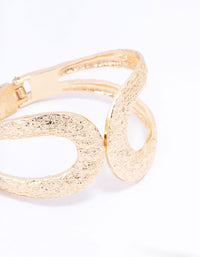 Gold Hammered Hinge  Bangle - link has visual effect only