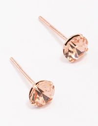 Rose Gold Plated Sterling Silver Czech Crystal Small Stud Earrings - link has visual effect only