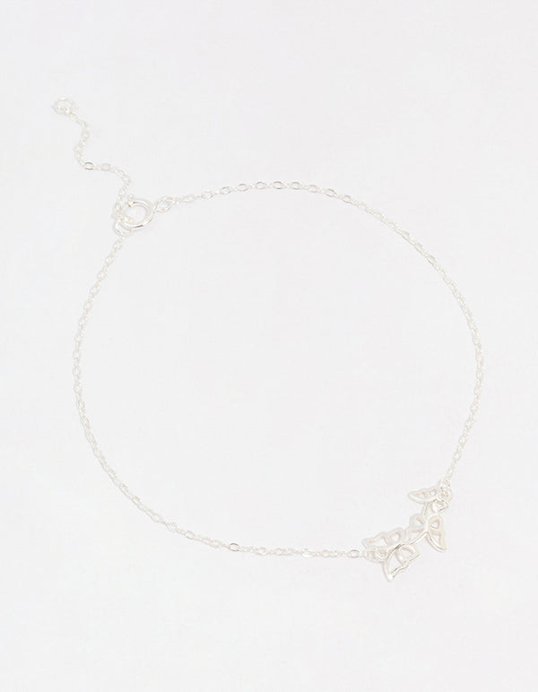 Sterling Silver Butterfly Chain Bracelet