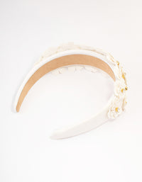 Gold Crystal Layered Faux Leather Headband - link has visual effect only