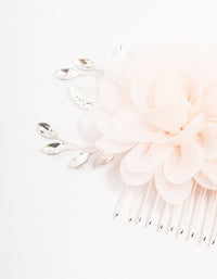 Silver Flower Crystal Leaf Hair Comb - link has visual effect only