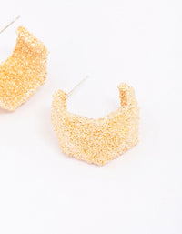 Gold Hammered Small Hoop Earrings - link has visual effect only