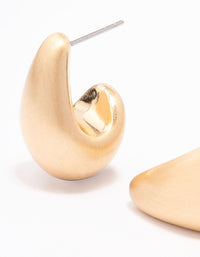 Gold Large Smooth Teardrop Earrings - link has visual effect only