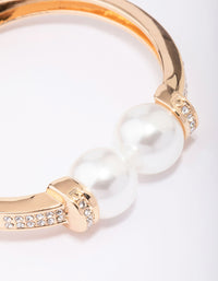 Gold Pearl Bold Wrist Cuff - link has visual effect only