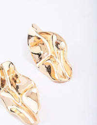 Gold Wrapped Statement Stud Earrings - link has visual effect only