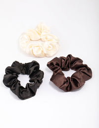 Neutral Satin Hair Scrunchie 3-Pack - link has visual effect only