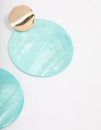 Gold Circle Drop Earrings - link has visual effect only