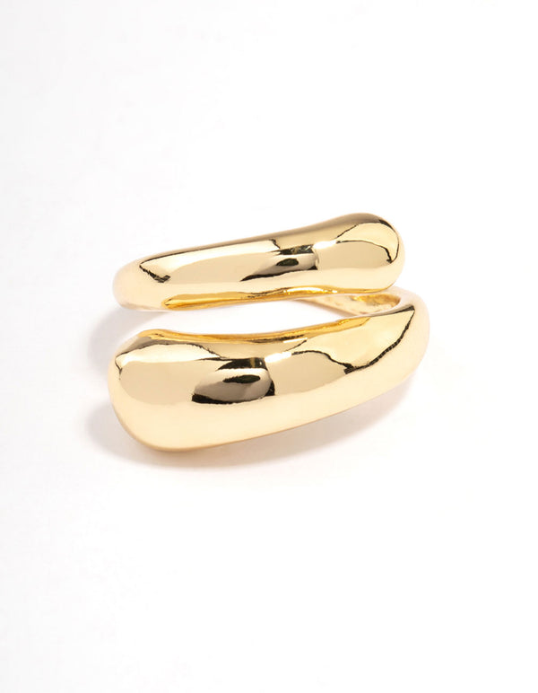 Slim Gold Plated Metal Wrapped Ring - Lovisa