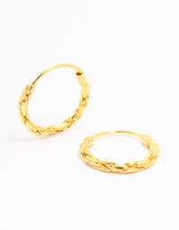 Gold Plated Sterling Silver Twisted Hoop Earrings - link has visual effect only