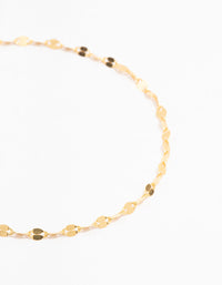 Gold Plated Sterling Silver Chain Bracelet & Anklet - link has visual effect only
