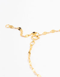 Gold Plated Sterling Silver Chain Bracelet & Anklet - link has visual effect only