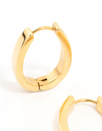 Gold Plated Surgical Steel Oval Hoop Earrings - link has visual effect only