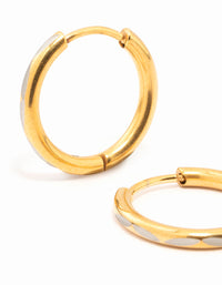 Gold Plated Surgical Steel Classic Hoop Earrings - link has visual effect only